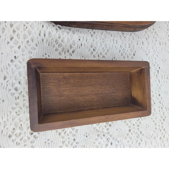 Vintage MCM Mid Century Floral Tile Wood Cheese Charcuterie Board Glass Dome - Picture 4 of 10